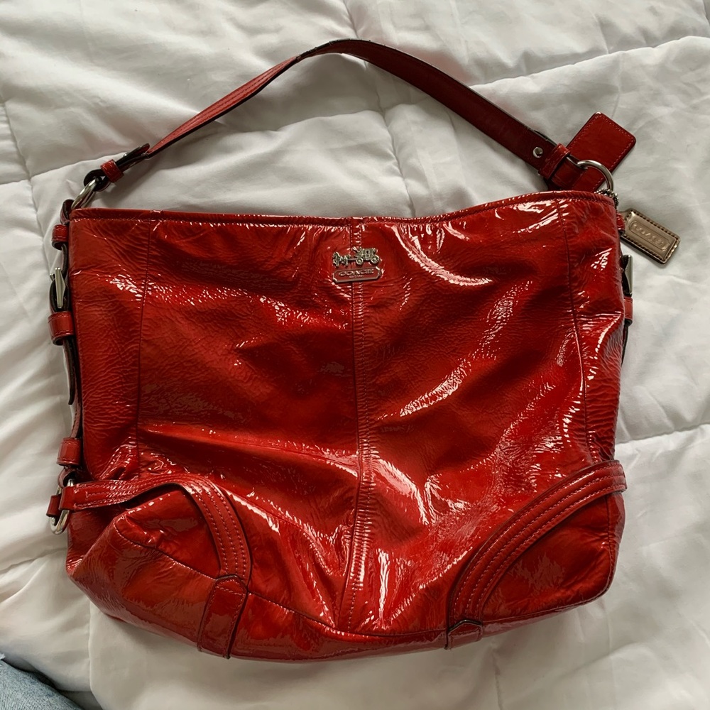 Coach Paprika Red Patent Chelsea Tote